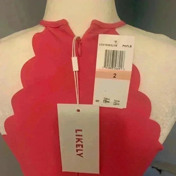 Likely midi dress hot pink size 2 - Picture 5 of 5